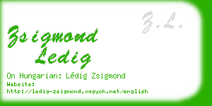 zsigmond ledig business card