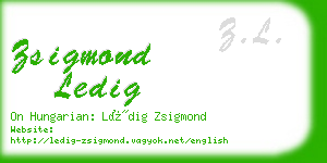 zsigmond ledig business card